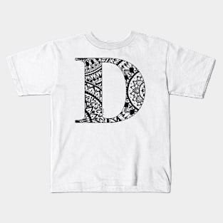 Mandala Letter D - Capital, word art Kids T-Shirt